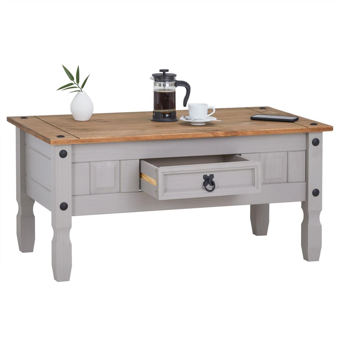 COUCHTISCH RAMON grau - Grau, Holz (50/95/43cm) - CARO-Möbel