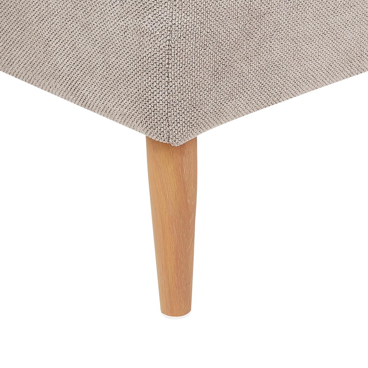 CHAISELONGUE Beige Niort - Beige/Braun, Textil (74/40/200cm) - Beliani