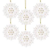 ORNAMENTE SCHNEEFLOCKE 2026 Christmas Classics weiß-gold 0,6 x 11 x 11 cm 6er Set - Goldfarben/Weiß, Keramik (11/11/1cm) - Villeroy & Boch