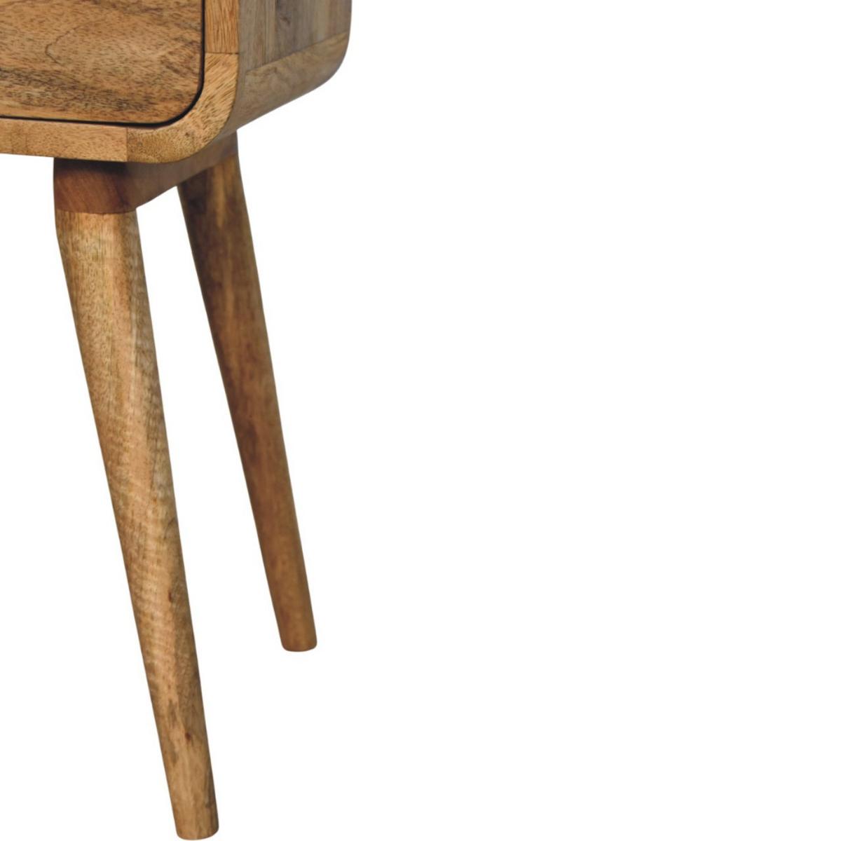 NACHTKASTEN Avora Mini Eichenoptik, 1 Schublade, Beige - Beige/Messingfarben, Holz/Metall (30/49/30cm) - Artisan Furniture