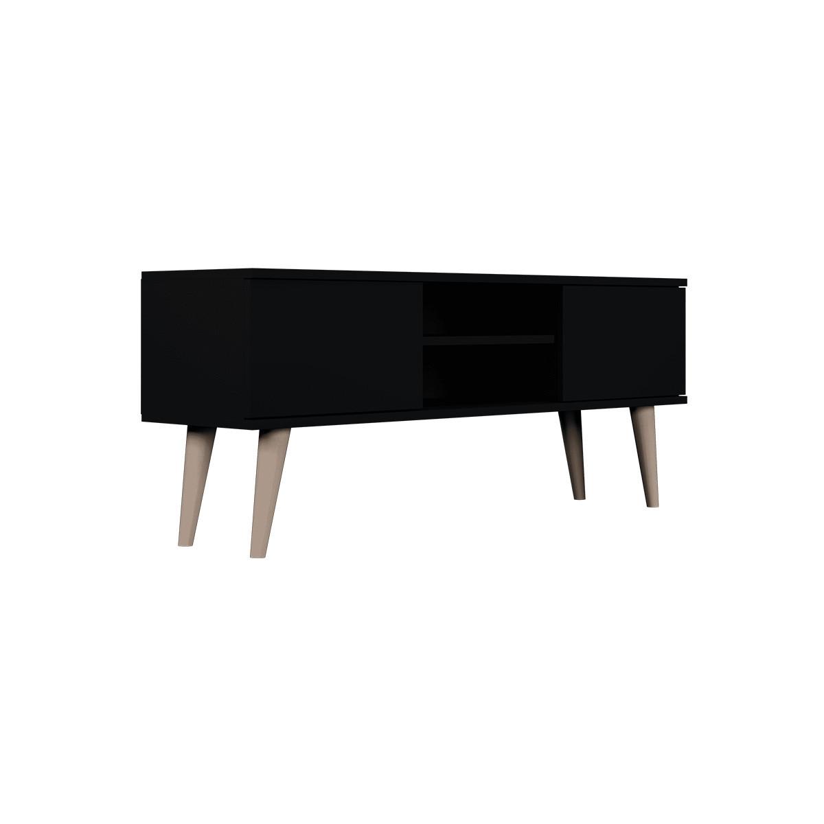 TV-MÖBEL Toronto Schwarz - Schwarz, Holzwerkstoff (120/35/55cm) - Petits-meubles