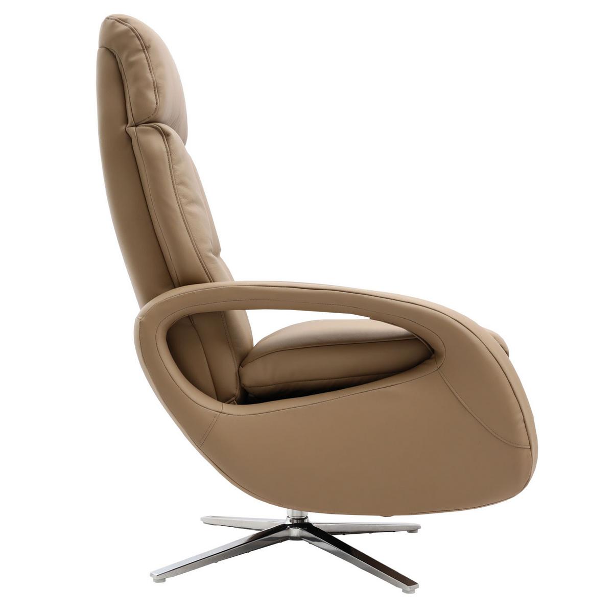RELAXSESSEL taupe - Taupe, Leder (70/109/147cm) - MCW