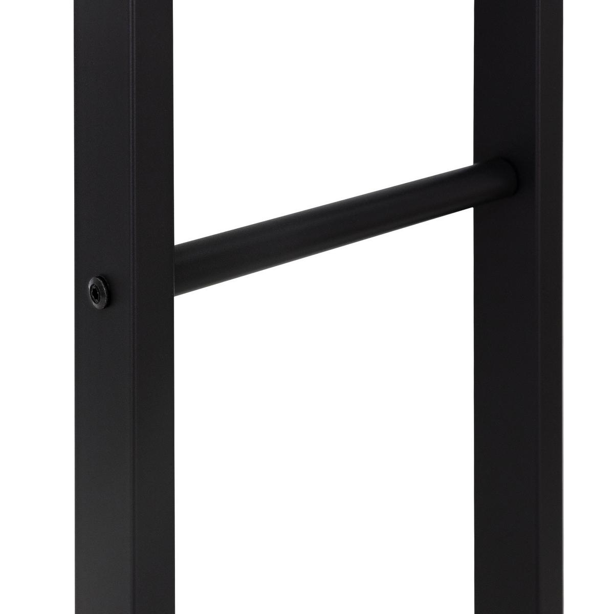 KAMINHOLZREGAL - Schwarz, Metall (25/100/60cm) - ML-DESIGN