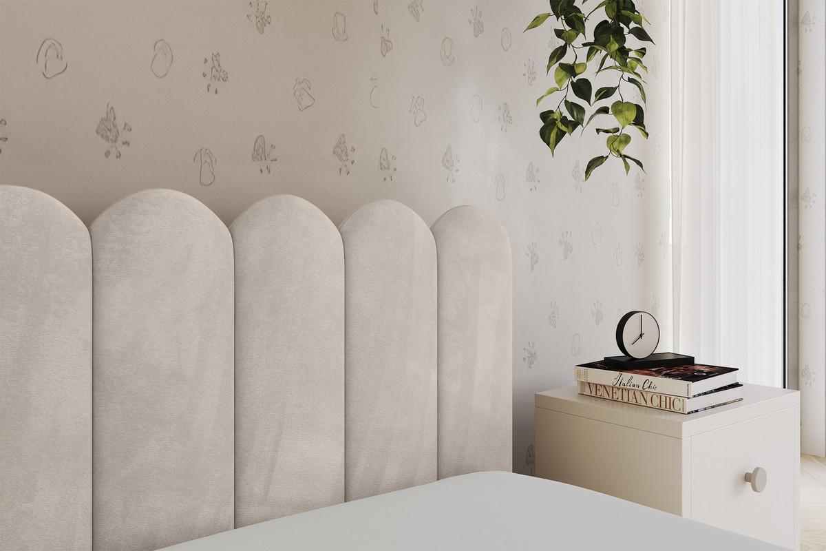 EINZELLBETT Jugendbett mit Bettkasten und Matratze H3/H4, Links - ARTY 100x200 Beige - Ecru, Holzwerkstoff/Textil (100/200cm) - ALTDECOR