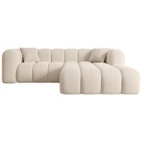 ECKSOFA Ottomane Rechts OLEA-L1 - 231x173x74 cm Beige - Beige/Schwarz, Holzwerkstoff/Kunststoff (231/173cm) - ALTDECOR