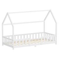 KINDERBETT 90x200 cm mit Rausfallschutz Weiß aus Kiefernholz - Weiß, Holz (90/200cm) - ML-DESIGN