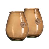 WINDLICHTER Marokko 23,5 cm 2er Set - Braun, Glas (18/23.5/18cm) - Ritzenhoff Breker
