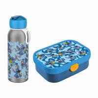 LUNCHSET MIT THERMOFLASCHE Campus Stitch 2-tlg. - Blau/Gelb, Kunststoff/Metall (2/2/2cm) - Mepal