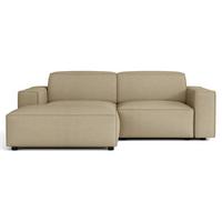 ECKSOFA Sellmo 210 cm - Schwarz/Cappuccino, Kunststoff/Textil (210/166cm) - Selsey