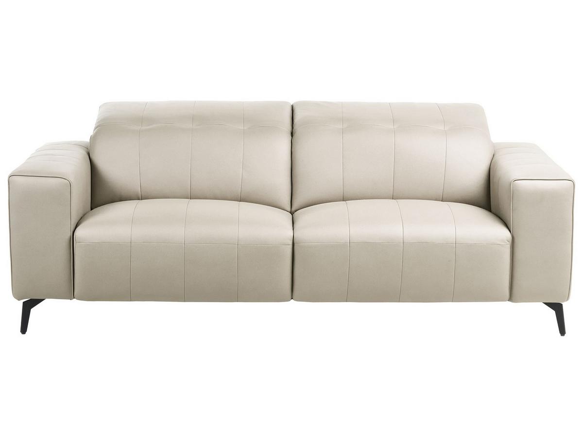 SOFA-SET 6-Sitzer Stoff Hellbeige Ommel - Beige/Schwarz, Textil (210/80/102cm) - Beliani