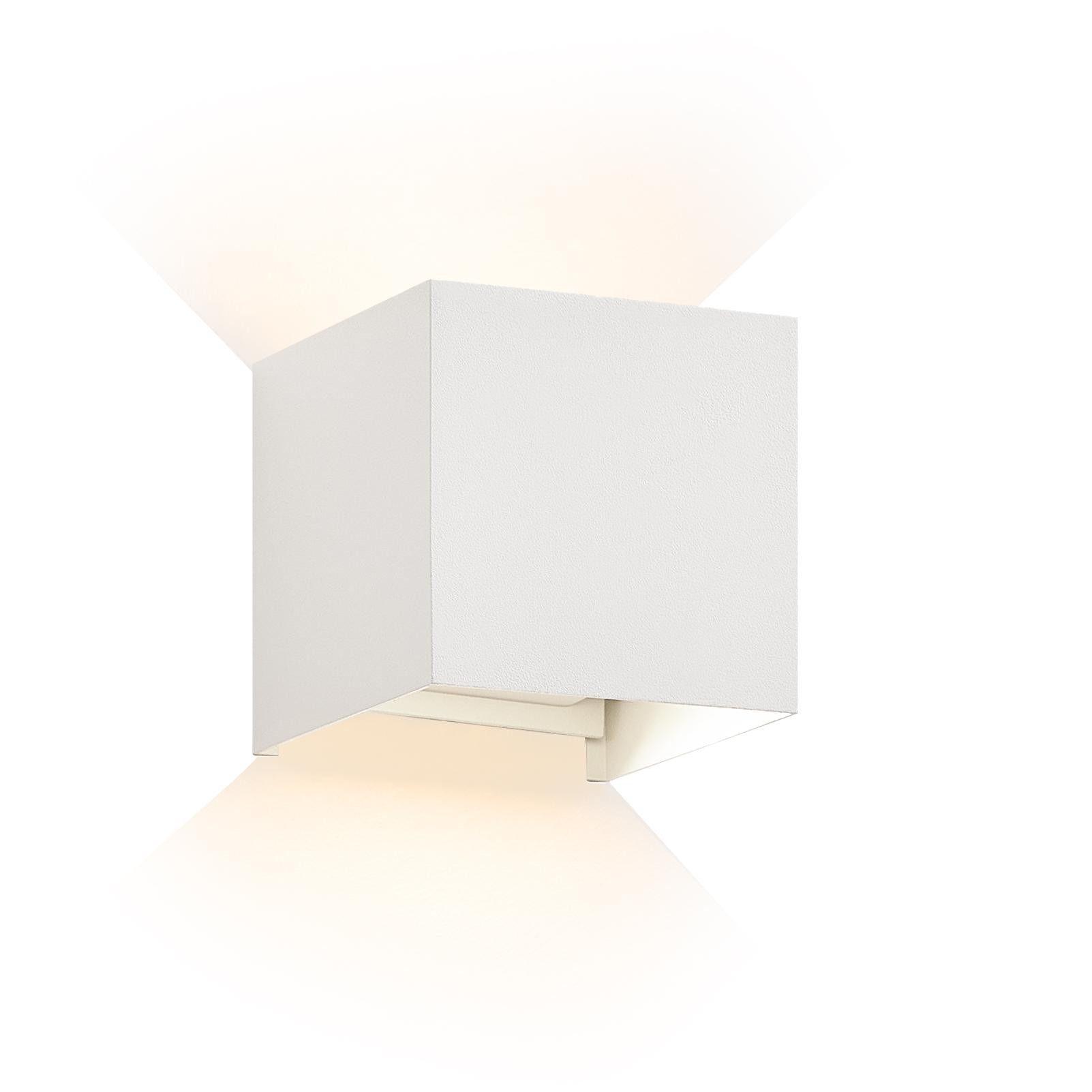 LED-WANDLEUCHTE Shimmer 10/10/10 cm - Weiß, Metall (10/10/10cm) - ZMH