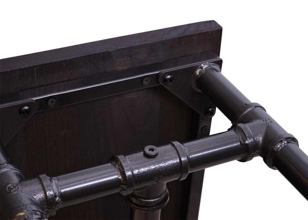 SITZBANK H10B Braun, Schwarz - Schwarz/Braun, Holz (120/45/35cm) - MCW