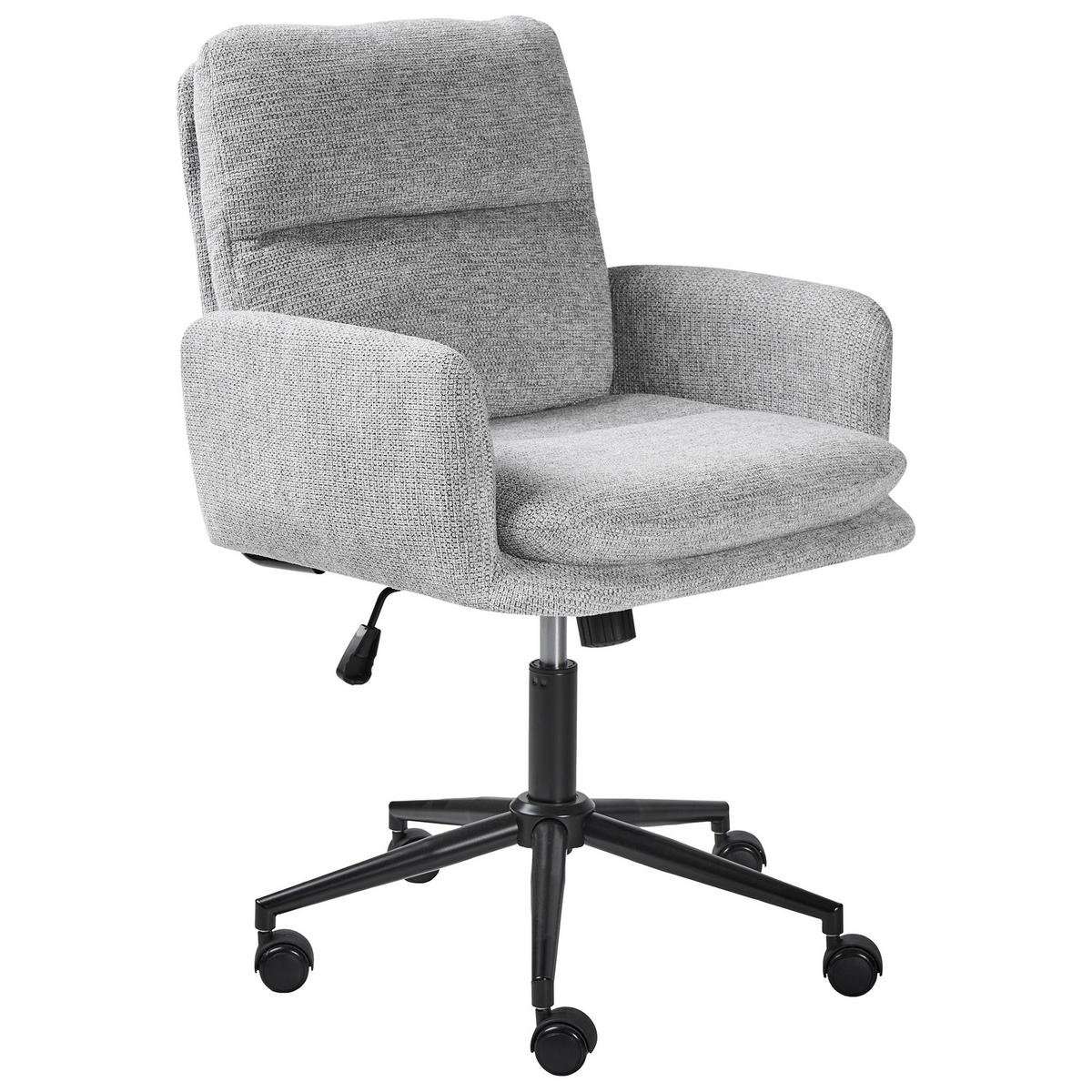 BÜROSTUHL Hellgrau Constantia - Hellgrau, Textil (58/86/58cm) - Beliani