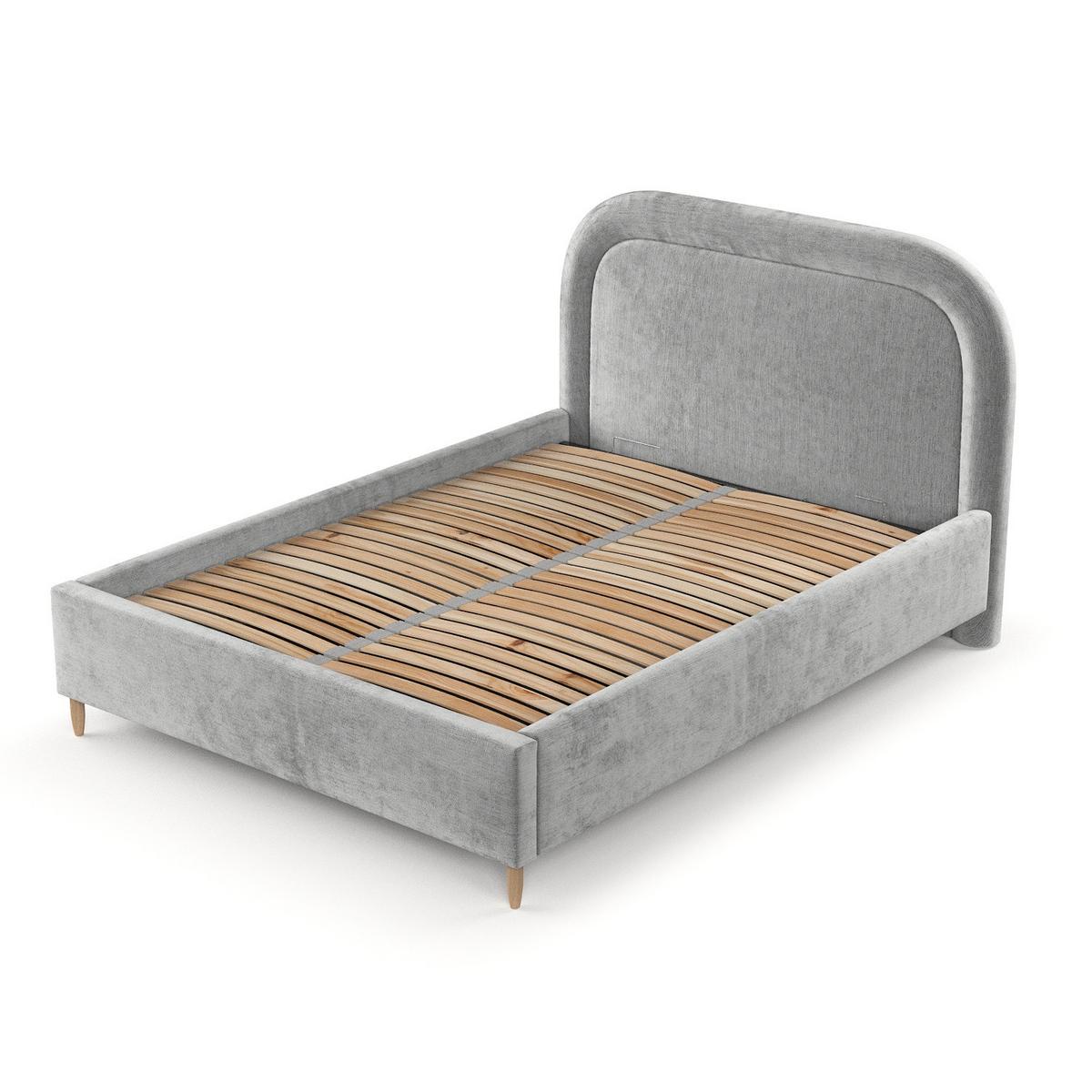 POLSTERBETT Zoya 160/200 cm Hellgrau im Lotta Stoff - Hellgrau/Naturfarben, Holz/Holzwerkstoff (160/200cm) - AltaBeds