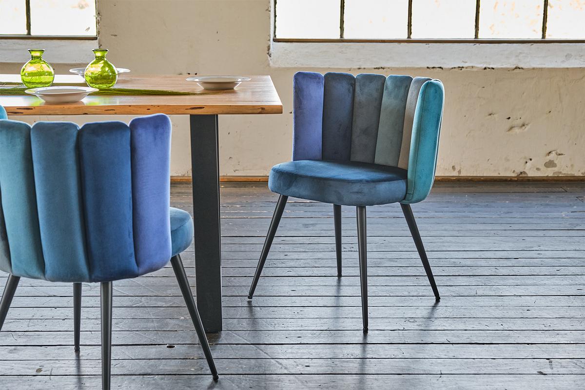 ESSZIMMERSTUHL JADA Blau Velvet - Blau, Kunststoff/Textil (59/86/55cm) - KAWOLA