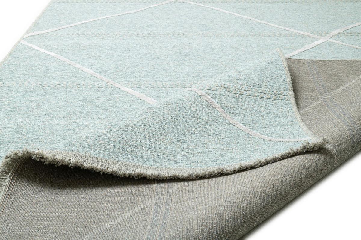 FLACHWEBTEPPICH Braderup 120x170 cm - Hellblau, Textil (120/170cm) - Sansibar SYLT