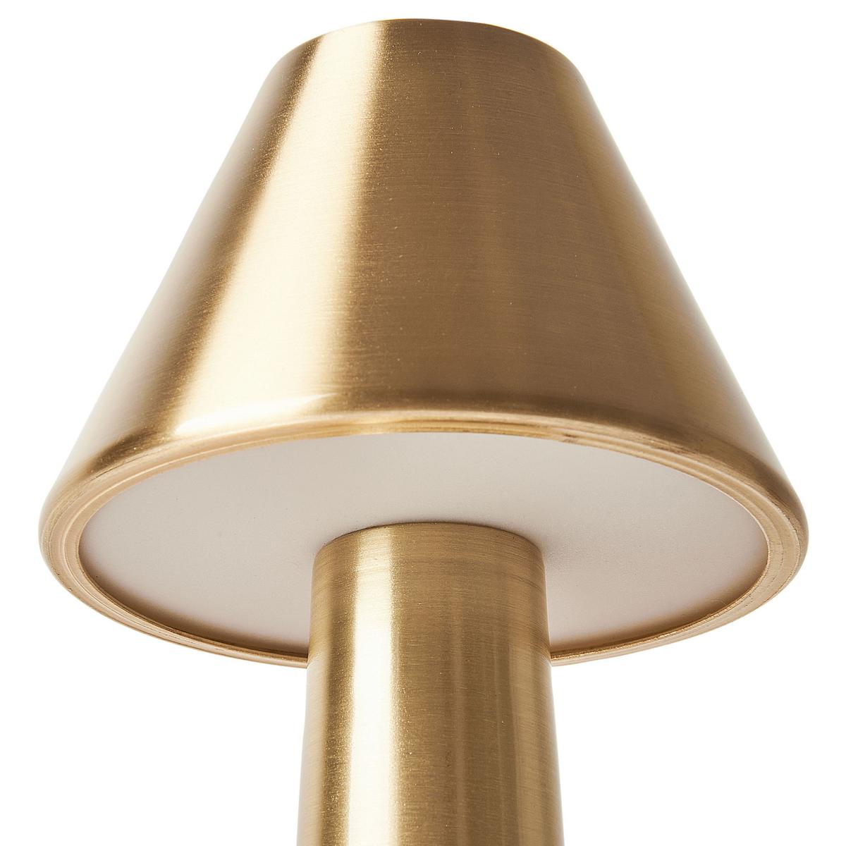 KABELLOSE LED Tischlampe 2er Set mit Dimmer Metall Gold Joanes - Goldfarben, Metall (9/9/24cm) - Beliani