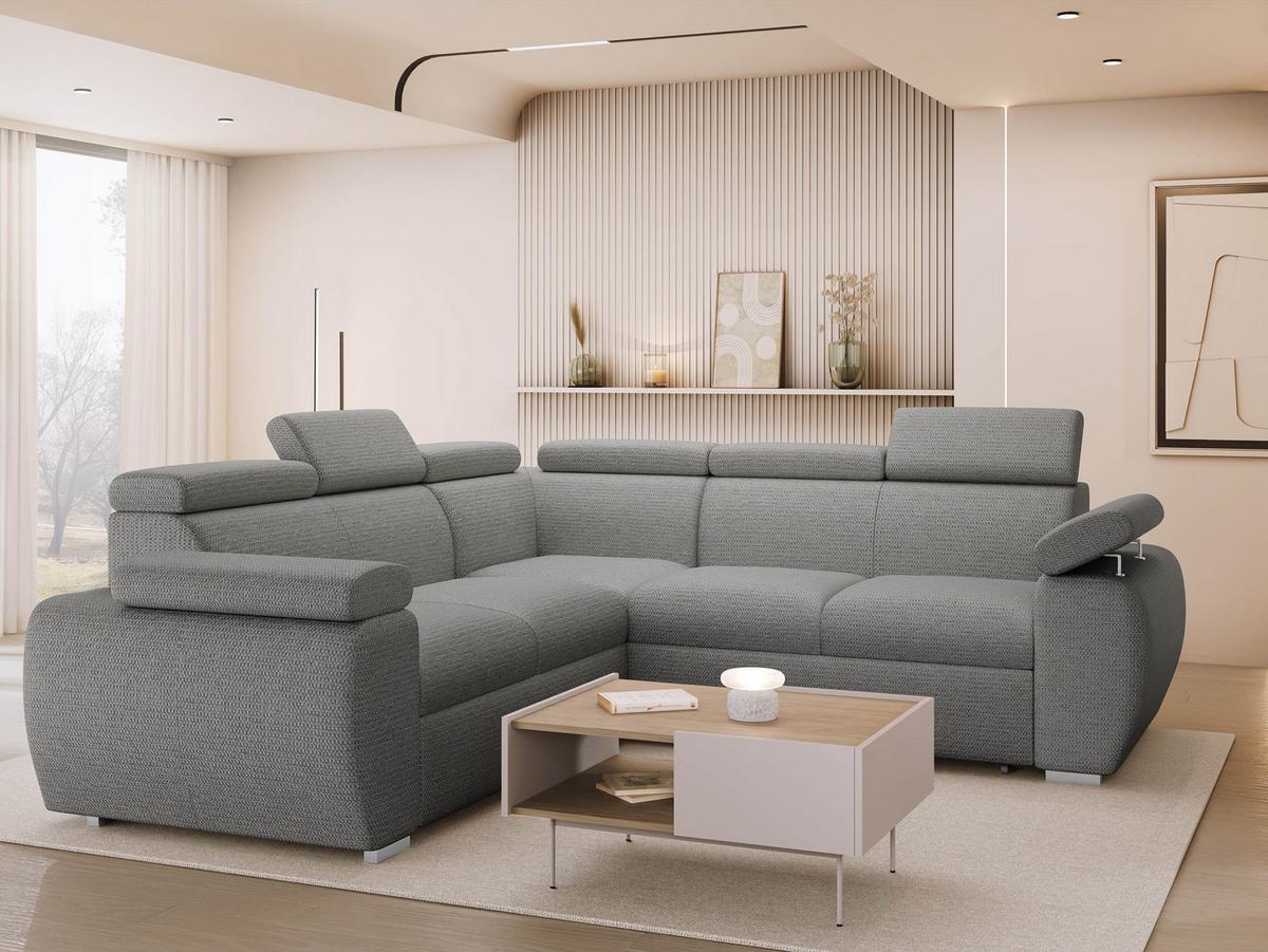 ECKSOFA Boston Maxi - Chromfarben/Graphitfarben, Holz/Textil (260/260cm) - MIRJAN24