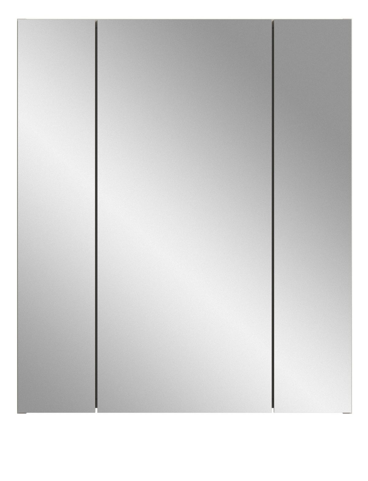 SPIEGELSCHRANK Kaschmir 60 x 70 cm, Badezimmer Schrank 3-türig - Kaschmir, Glas/Holzwerkstoff (60/70/18cm) - Inn.Furn