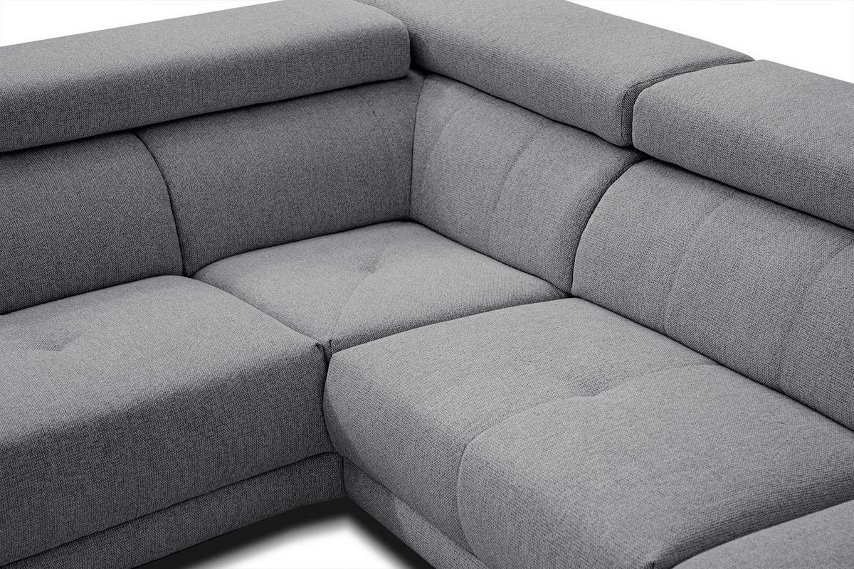 ECKSOFA MORELLO 5-Sitzer, grau - Schwarz/Grau, Holzwerkstoff/Textil (158/269cm) - Wozimo