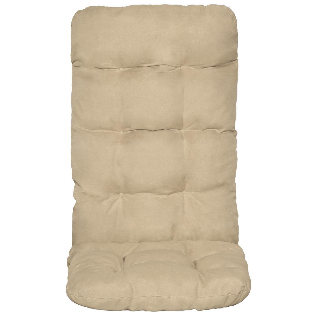 HOCHLEHNERAUFLAGE Flair HL 120/50/8cm Natur (2tlg) - Naturfarben, Textil (50/8/120cm) - Beautissu 