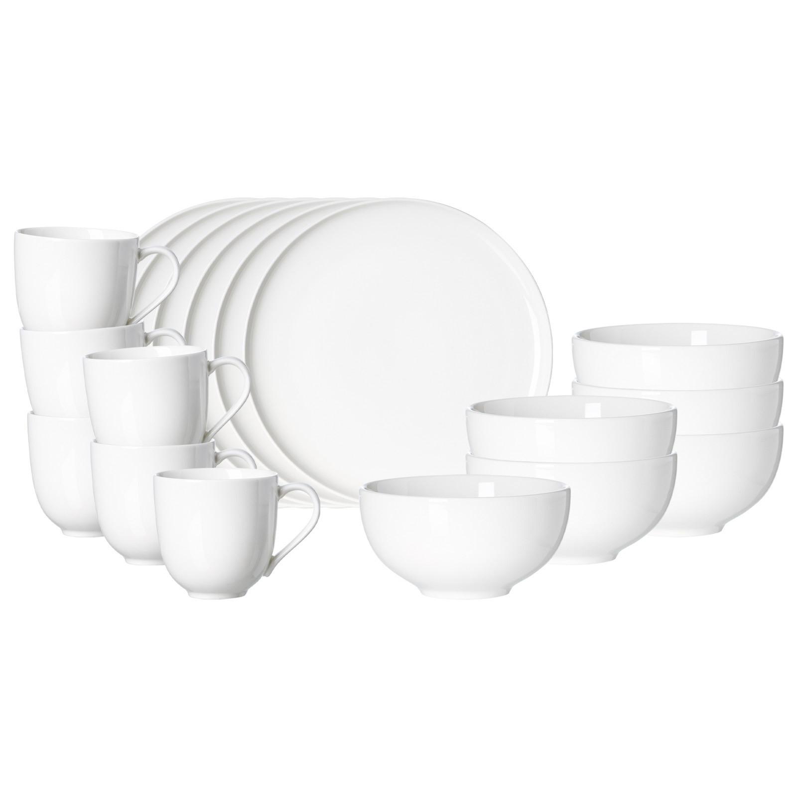 FRÜHSTÜCKS-SET Skagen weiß 18-tlg. - Weiß, Keramik (2/2/2cm) - Ritzenhoff Breker