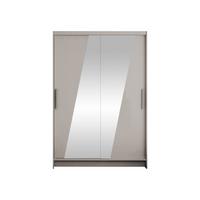 KLEIDERSCHRANK Miami VIII - Kaschmir/Silberfarben, Holzwerkstoff/Kunststoff (120/200/58cm) - MIRJAN24