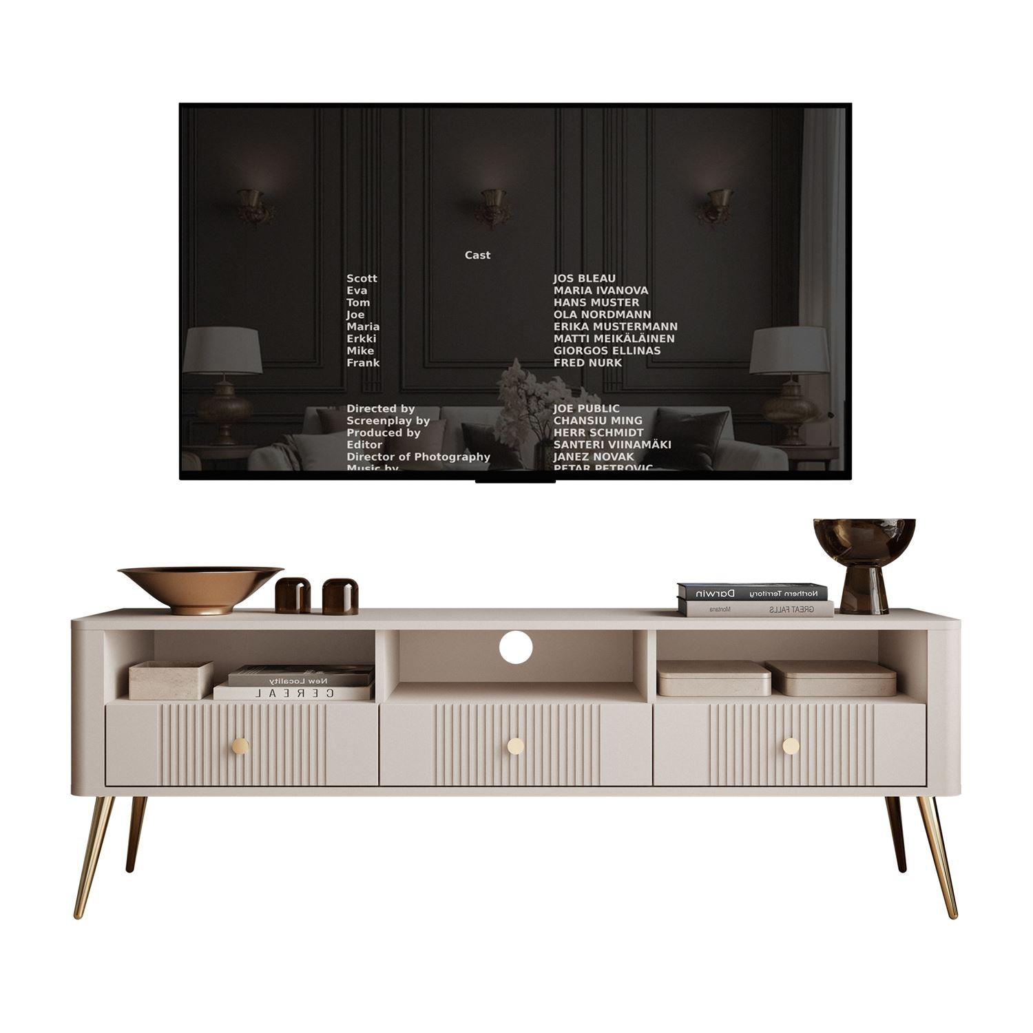 TV-LOWBOARD ELYSIA KASCHMIR mit Schubladen - Kaschmir, Holzwerkstoff (165/55/39cm) - Lookway