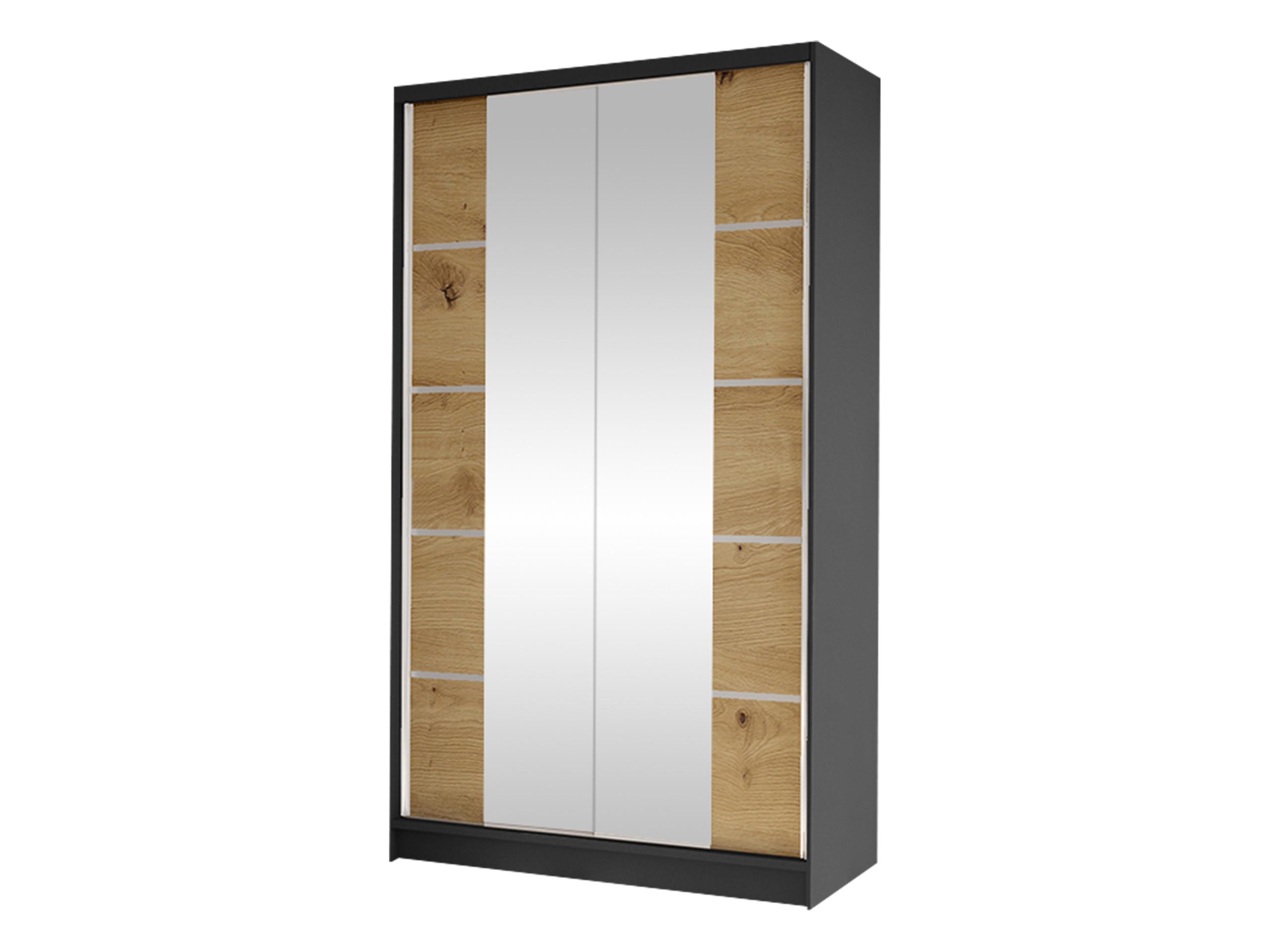 SCHWEBETÜRENSCHRANK Diego V - Schwarz/Eiche Artisan, Holzwerkstoff/Metall (100/200/58cm) - MIRJAN24
