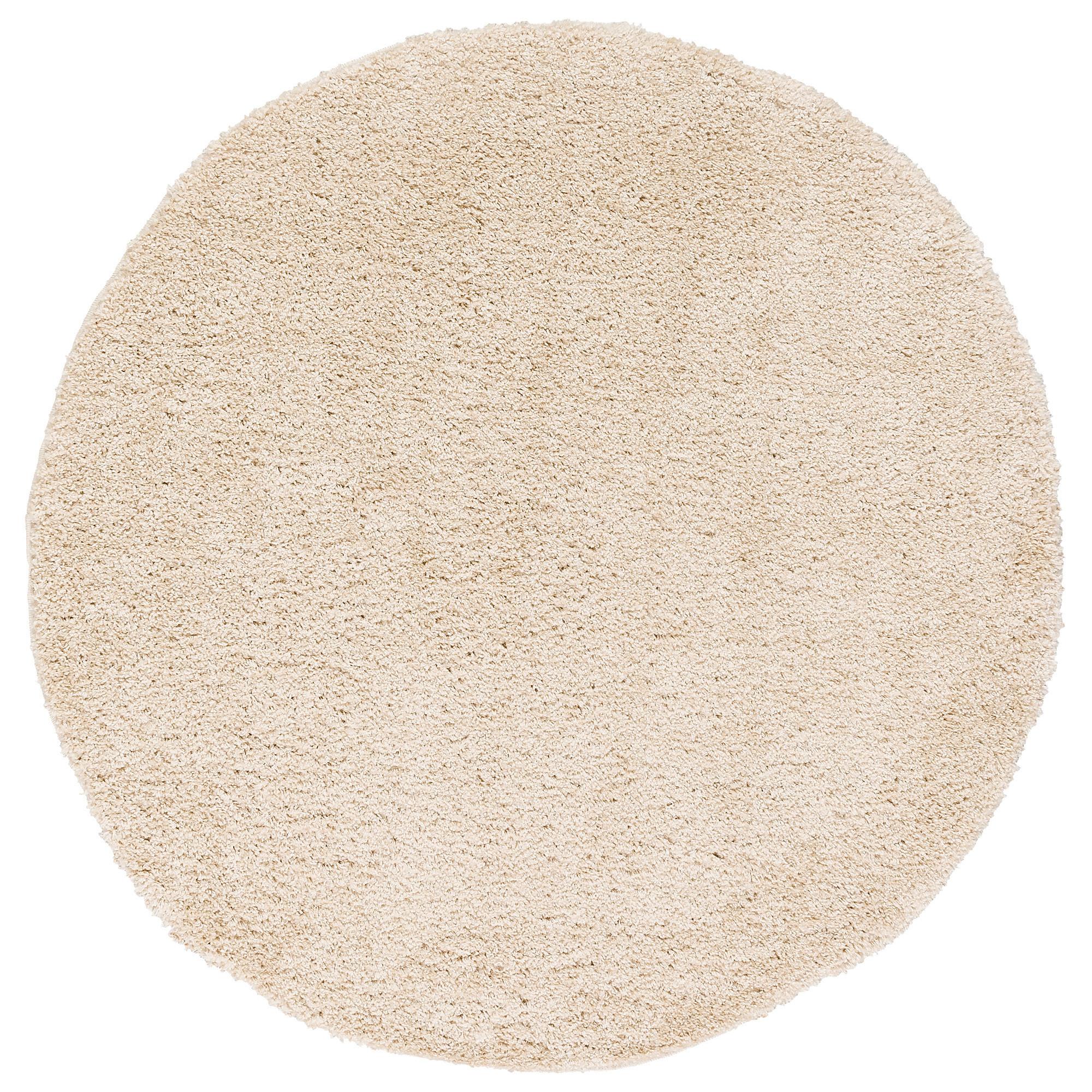 HOCHFLOR LANGFLOR TEPPICH ALOHA RUND - Beige, Textil (80/80cm) - Pergamon