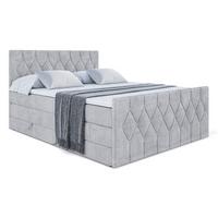 BOXSPRINGBETT VELANTO-Z KING - 120 x 200 - H3/H4 - Hellgrau - Hellgrau, Holzwerkstoff (120/200cm) - ALTDECOR