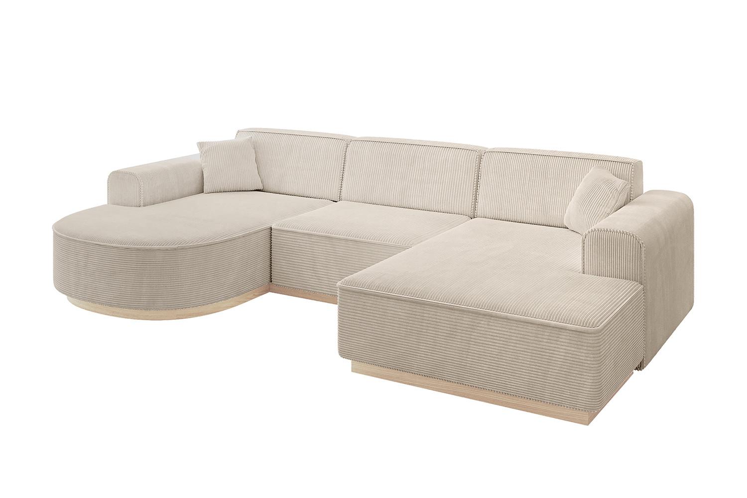 WOHNLANDSCHAFT ARRIO-U1 303x171x83 cm Beige - Beige, Holzwerkstoff/Textil (303/83/171cm) - ALTDECOR