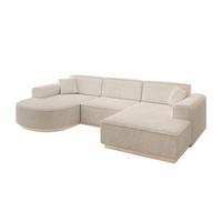 WOHNLANDSCHAFT ARRIO-U1 303x171x83 cm Beige - Beige, Holzwerkstoff/Textil (303/83/171cm) - ALTDECOR
