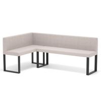 ECKBANK links SANA U Webstoff glatt, 142/196 cm Beige - Beige, Textil/Metall (142/196cm) - Idohome