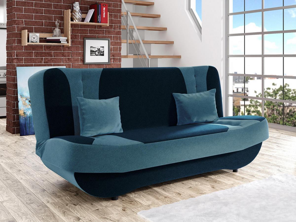 SCHLAFSOFA Pinto - Blau/Schwarz, Holzwerkstoff/Kunststoff (190/94/90cm) - MIRJAN24