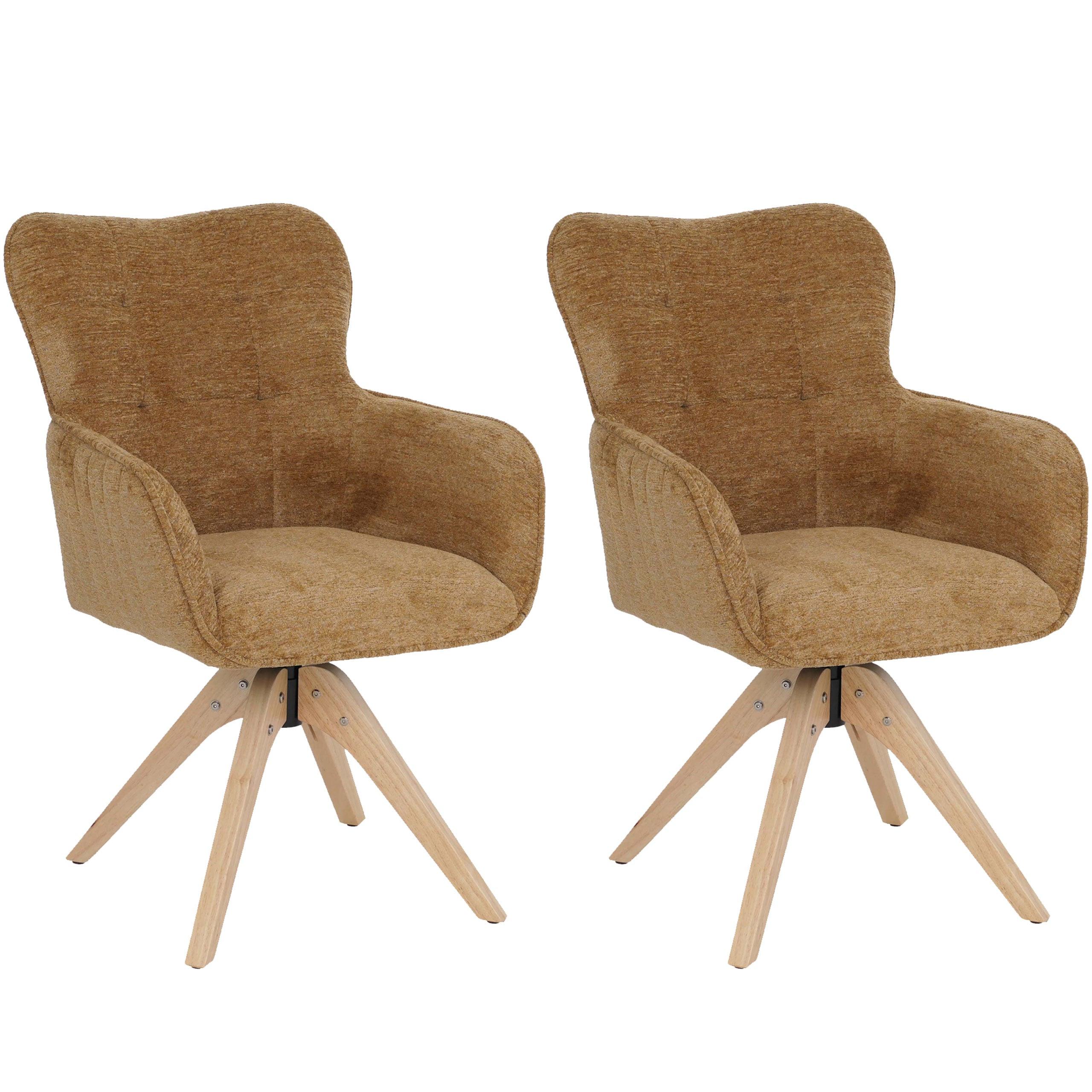 ESSZIMMERSTUHL Senfgelb 2er-Set - Gelb, Textil (62/92/68cm) - MCW