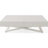 COUCHTISCH Cavetta U höhenverstellbar ausziehbar, Kaschmir Beige 120-200/80/27-76 cm - Kaschmir/Beige, Holzwerkstoff/Metall (80/120/76cm) - WFL GROUP
