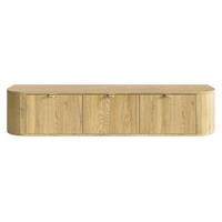 TV-HÄNGEBOARD Coru 3-türig, 175 cm - Eichefarben/Goldfarben, Holzwerkstoff/Metall (175.4/35/39.1cm) - Selsey