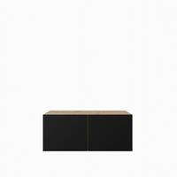 LOWBOARD MIVO 100/41/40 cm, Hängender TV-Schrank Eiche Artisan - Schwarz/Eiche Artisan, Holzwerkstoff (100/41/40cm) - MASSENO