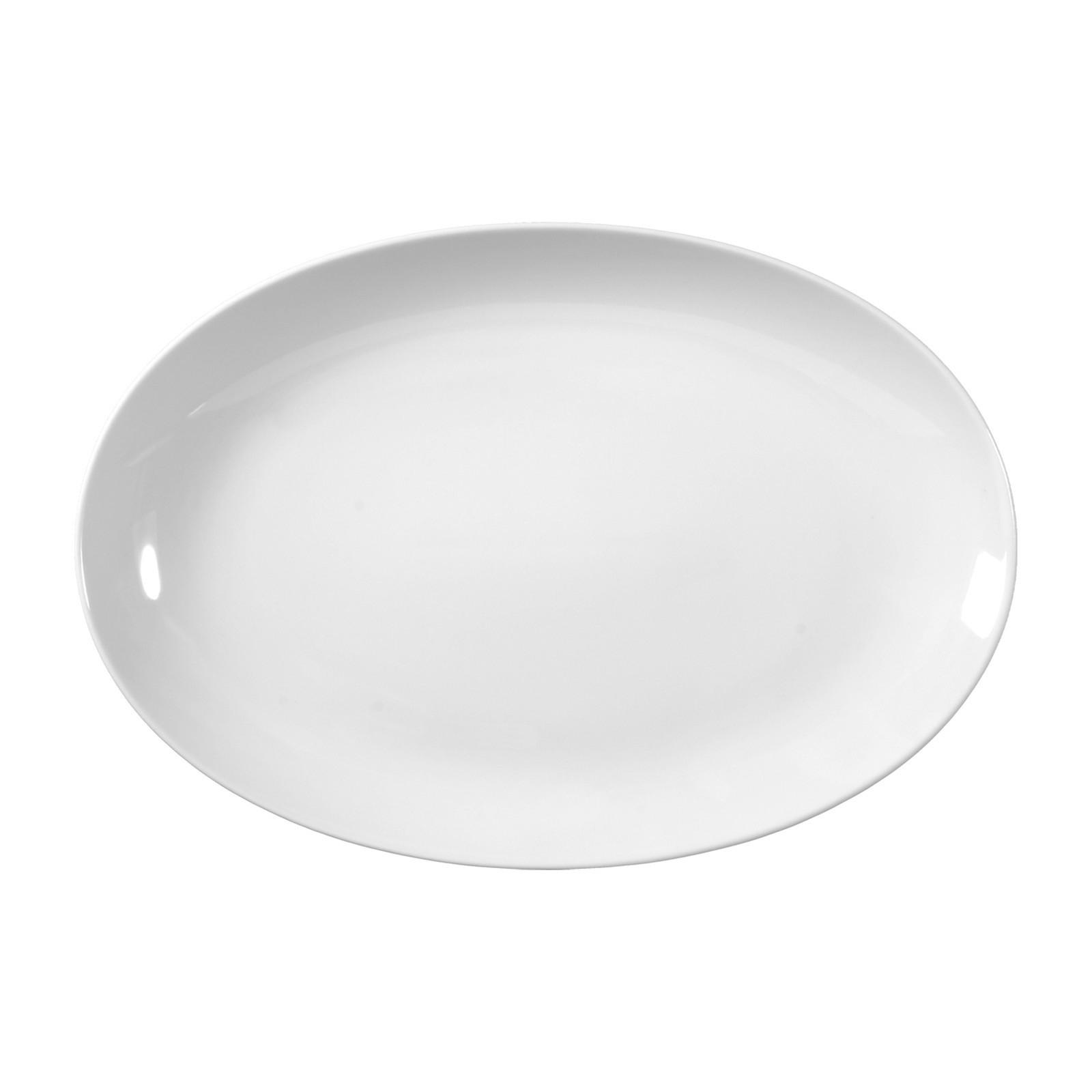 SERVIERPLATTE Rondo/Liane weiß 35,1 x 24,2 cm - Weiß, Keramik (24.2/3.1/35.1cm) - Seltmann Weiden