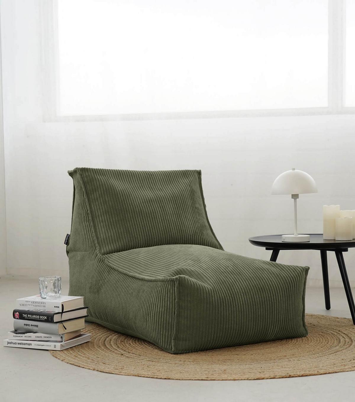 SITZSACK Cord Der Gelassene - Grün, Textil (60/65/95cm) - Mokebo