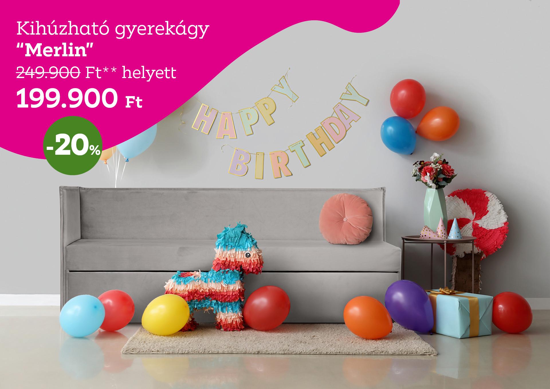 Kihúzható gyerekágy MERLIN 249900 Forint helyett 199900 Forint, kedvezmény mértéke 20%