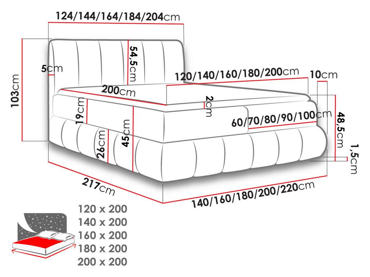 BOXBETT Venezia - H3 - Grün, Holz (160/200cm) - MIRJAN24