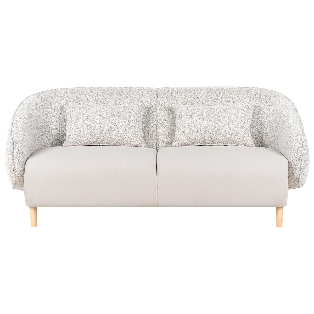 SOFA Stoff Hellbeige Umea - Beige/Braun, Textil (190/78/85cm) - Beliani