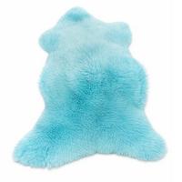 FELL Öko Lammfell Schaffell Türkis Hellblau ca. 110 cm - Türkis/Hellblau, Fell (60/110cm) - Provellus
