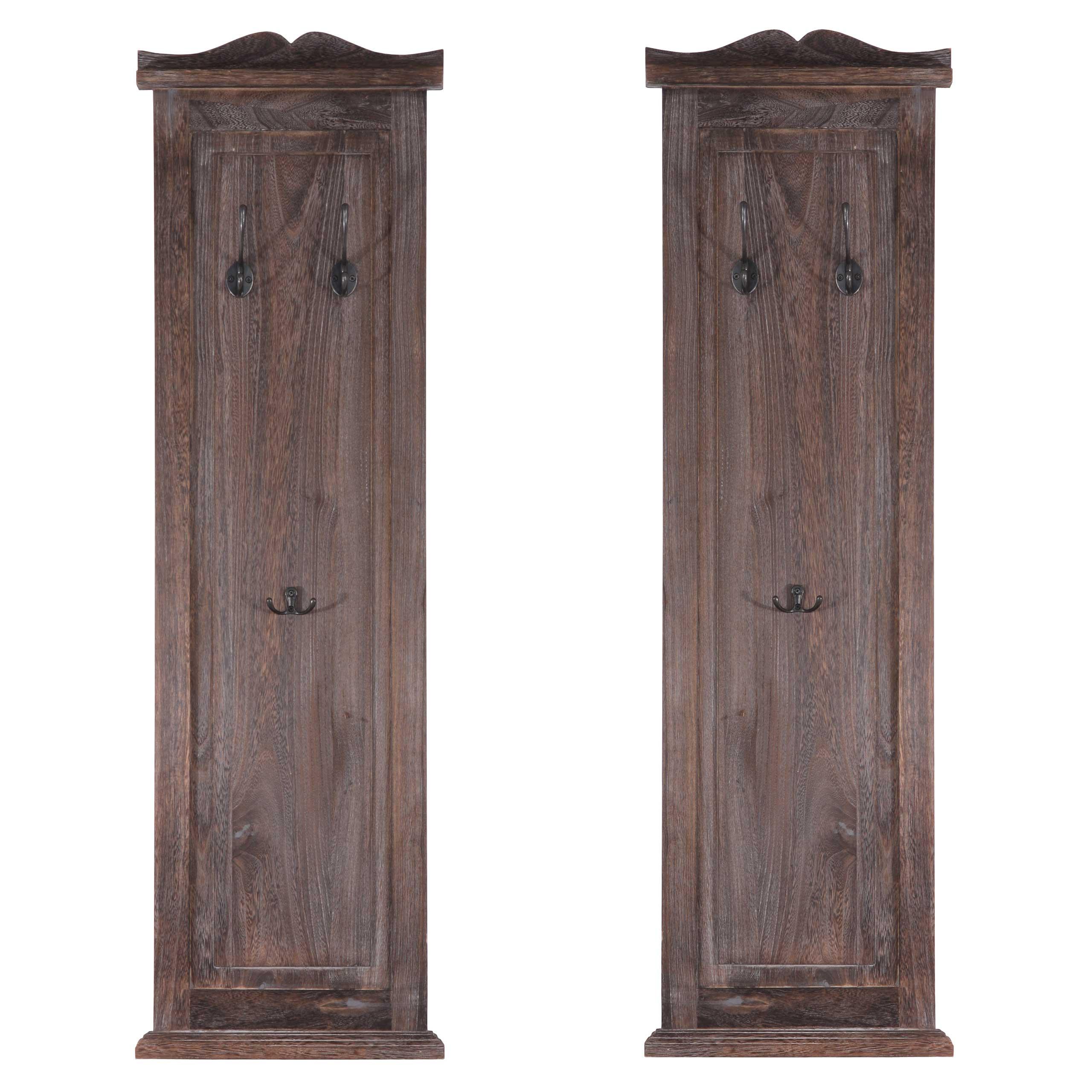 WANDGARDEROBE Braun 2er-Set - Braun, Holz (28/109/5cm) - MCW