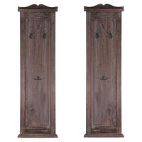 WANDGARDEROBE Braun 2er-Set - Braun, Holz (28/109/5cm) - MCW