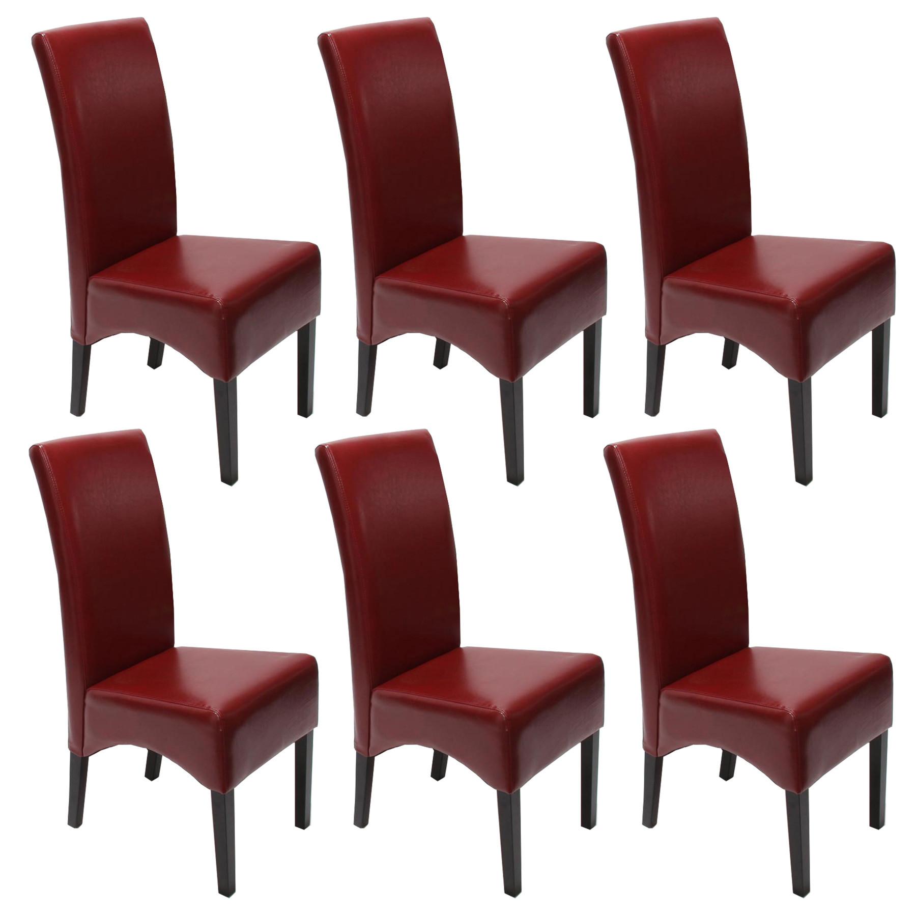 ESSZIMMERSTUHL Rot 6er-Set - Rot, Holz (44/102/54cm) - MCW