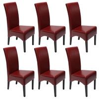 ESSZIMMERSTUHL Rot 6er-Set - Rot, Holz (44/102/54cm) - MCW