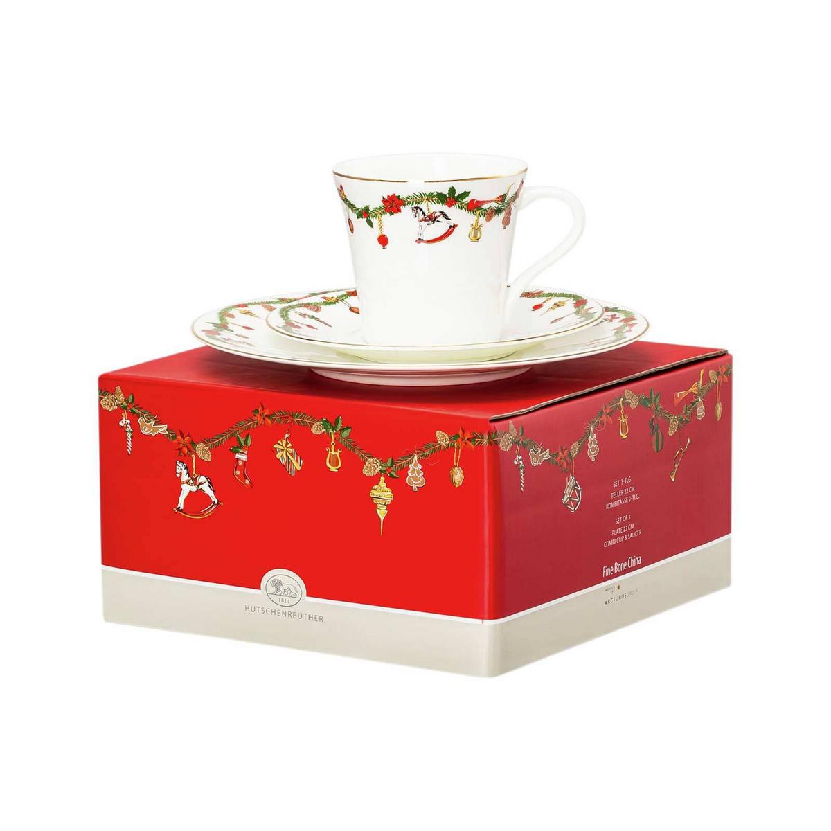 GESCHIRR-SET Nora Christmas bunt 3-tlg. - Multicolor, Keramik (22.3/12.4/22.3cm) - Hutschenreuther